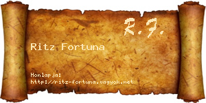 Ritz Fortuna névjegykártya